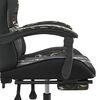 vidaXL Swivel Gaming Chair with Footrest Black&Camouflage Faux Leather
