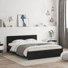 vidaXL Bed Frame with LED without Mattress Black 150x200 cm King Size