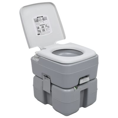 vidaXL Portable Camping Toilet and Water Tank Set