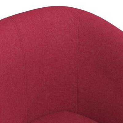 vidaXL Tub Chair Wine Red Fabric