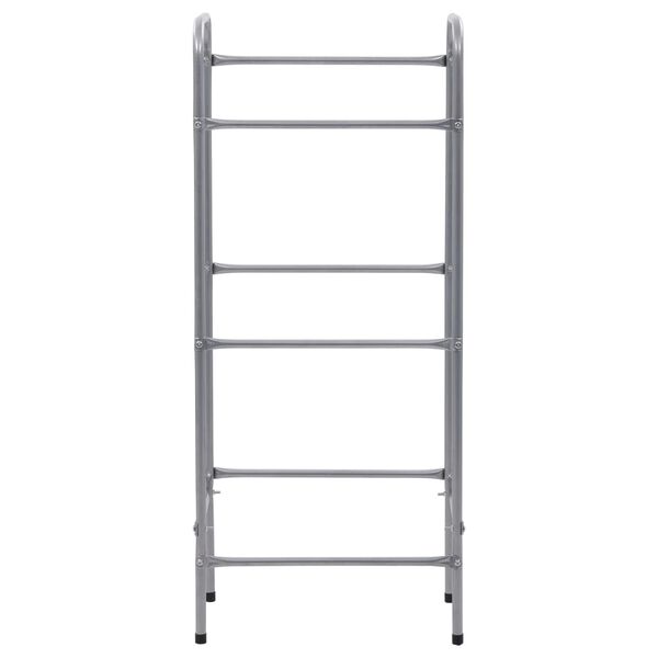 vidaXL Storage Shelf for 3 Crates Silver 50x33x116 cm Steel