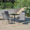 vidaXL 5 Piece Outdoor Dining Set Steel Anthracite