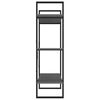vidaXL 3-Tier Book Cabinet Grey 100x30x105 cm Solid Pine Wood