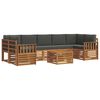 vidaXL Outdoor Sofa Set 8 pcs Natural and Anthracite Solid Acacia Wood
