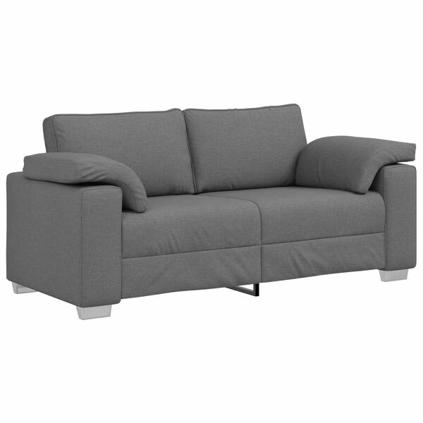 vidaXL Sofa 140cm Dark Grey Fabric
