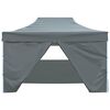 vidaXL Foldable Tent Pop-Up with 4 Side Walls 3x4.5 m Anthracite
