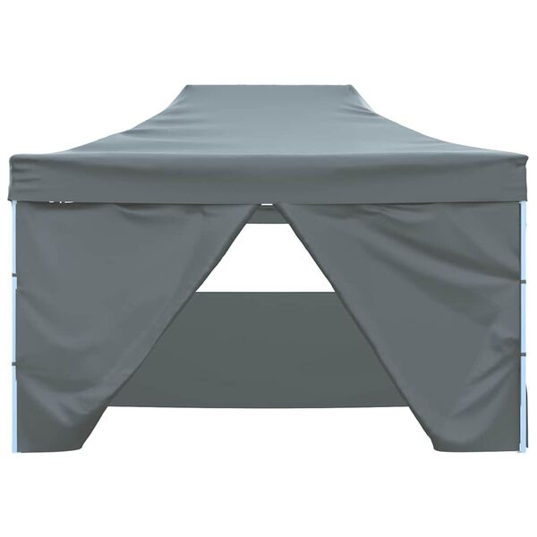 vidaXL Foldable Tent Pop-Up with 4 Side Walls 3x4.5 m Anthracite
