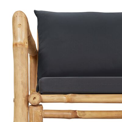 vidaXL 4 Piece Garden Lounge Set with Cushions Bamboo