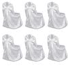 vidaXL 6 pcs White Chair Cover for Wedding Banquet