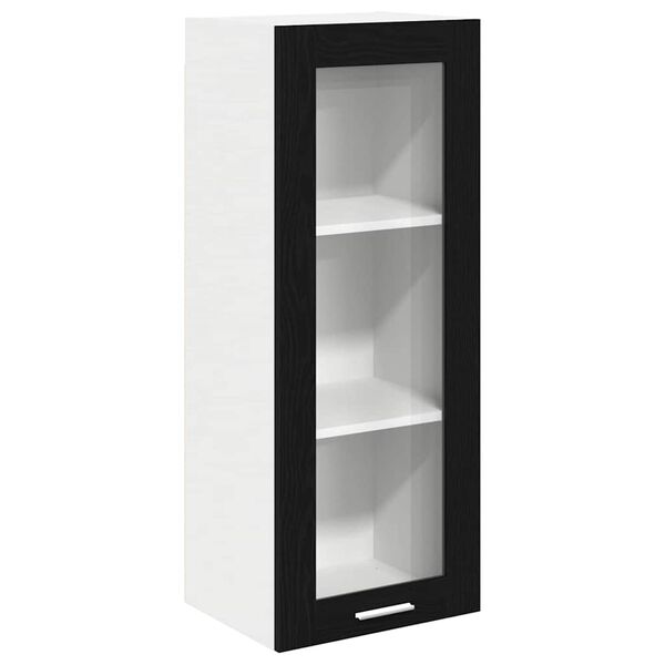 vidaXL Hanging Cabinet Black Oak 40 x 31 x 100 cm Engineered Wood