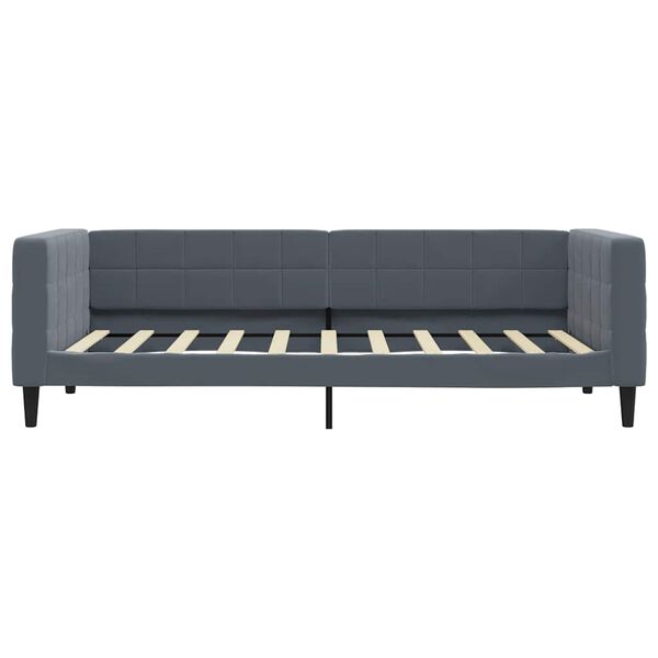 vidaXL Day Bed without Mattress Dark Grey 90x190 cm Velvet