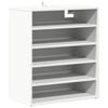 vidaXL Shoe Cabinet White 60x35x70 cm Engineered Wood
