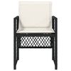 vidaXL Garden Chairs with Cushions 4 pcs Black Poly Rattan