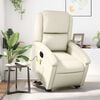 vidaXL Electric Stand up Massage Recliner Chair Cream Faux Leather