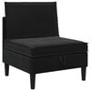 vidaXL Middle Sofa with Storage Black Velvet
