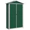 vidaXL Garden Shed Green 116x45x175 cm Galvanised Steel