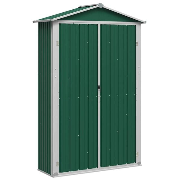 vidaXL Garden Shed Green 116x45x175 cm Galvanised Steel