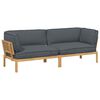 vidaXL Sofa Set 2 pcs Anthracite Solid Acacia Wood