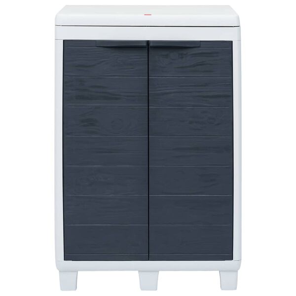 vidaXL Garden Dustbin with 3 Bags Dark Grey 65x38x102 cm