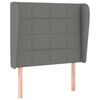 vidaXL Headboard with Ears Dark Grey 83 cm Fabric