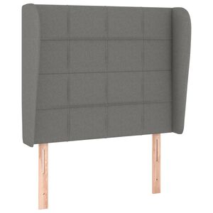 vidaXL Headboard with Ears Dark Grey 83 cm Fabric