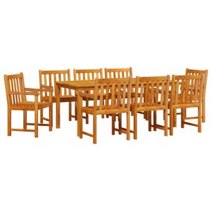 vidaXL Garden Dining Set 9 pcs Brown Solid Acacia Wood