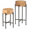 vidaXL Side Table Set 2 Pieces Solid Acacia Wood
