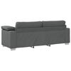 vidaXL Sofa 3 pcs Dark Grey 219 x 80 x 82 cm Fabric