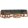 vidaXL Outdoor Sofa Set 8 pcs Natural and Anthracite