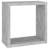 vidaXL Wall Cube Shelves 6 pcs Concrete Grey 30x15x30 cm