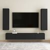 vidaXL TV Cabinets 2 pcs Black 30.5x30x110 cm Engineered Wood