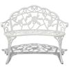 vidaXL Garden Bench 100 cm Cast Aluminium White
