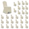 vidaXL Chair Cover Stretch Cream 30 pcs
