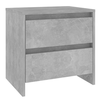 vidaXL Bedside Cabinets 2 pcs Concrete Grey 45x34.5x44.5 cm Engineered Wood