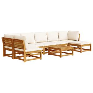 vidaXL 8 Piece Garden Lounge Set with Cushions Solid Wood Acacia