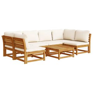 vidaXL 7 Piece Garden Lounge Set with Cushions Solid Wood Acacia