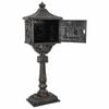 vidaXL Standing Mailbox Bronze 42.5 x 29.5 x 117 cm Cast Aluminum