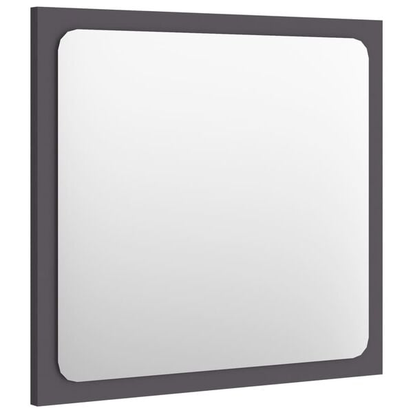 vidaXL Bathroom Mirror Grey 40x1.5x37 cm Engineered Wood