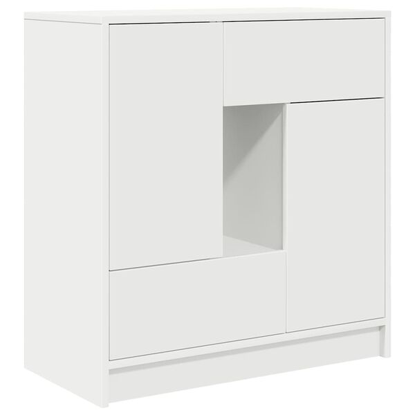 vidaXL Sideboard with Drawers and Doors White 70.5x34x74.5 cm