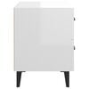 vidaXL Bedside Cabinets 2 pcs High Gloss White 40x35x47.5 cm