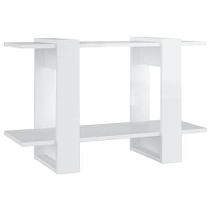 vidaXL Book Cabinet/Room Divider High Gloss White 80x30x51 cm