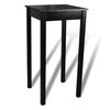 Bar Table with 2pcs Bar Chairs Black