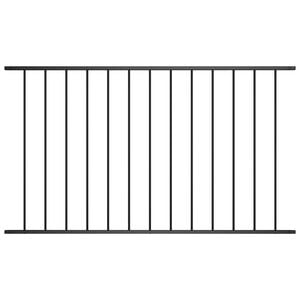 vidaXL Fence Panel Powder-coated Steel 1.7x1 m Black