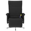 vidaXL Massage Recliner Chair with Footrest Black Faux Leather