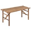 vidaXL Folding Garden Bench with Cushion 118 cm Bamboo