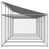 vidaXL Dog Cage with Roof and Doors Grey 10x2x2 m Galvanised Steel