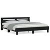 vidaXL Bed Frame without Mattress Black 180x200 cm Super King
