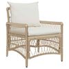 vidaXL Garden Chair Beige Poly Rattan