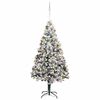 vidaXL Artificial Christmas Tree with 300 LEDs with Stand White 180 cm