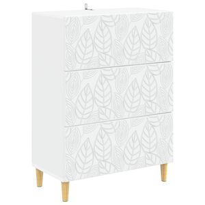 vidaXL Drawer Cabinet White 66 x 34.5 x 90 cm Engineered Wood